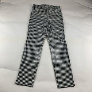 TALL Old Navy Black Gingham Checkered High Rise Pixie Pant 8T